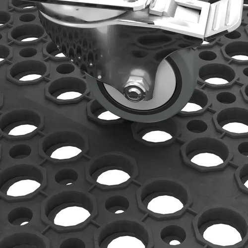 Vista 6 de Ottomanson Tapete de goma resistente, antideslizante, impermeable, fácil de limpiar, tapete antifatiga para cocinas comerciales, restaurantes