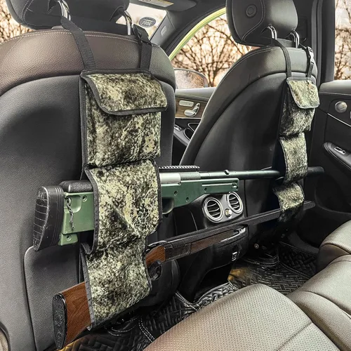 Vista 9 de mydays - Soporte organizador de pistolas para parte trasera de asiento frontal de vehículo; para rifles de caza / escopetas (color camuflaje)