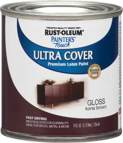 Vista 35 de Rust-Oleum 1976502 Painter's Touch - Pintura de látex, cuarto de galón, negro plano, 32 onzas líquidas, (paquete de 1)