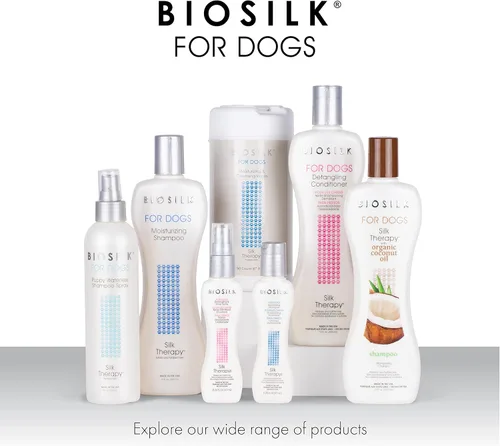 Vista 5 de BioSilk para Perros Champú de Terapia de Seda Sin Lágrimas para Cachorros Mejor Champú para Cachorros y Excelente para Todos los Perros y Razas