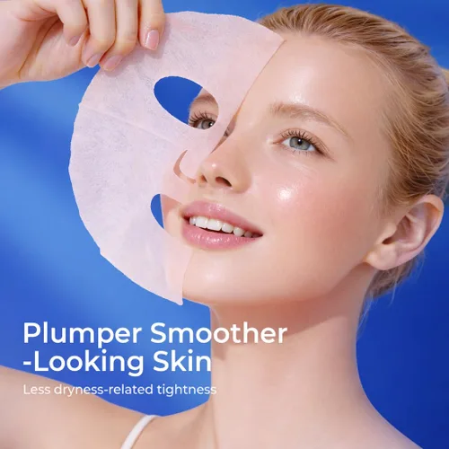 Vista 2 de Máscara facial de ácido hialurónico profundo real, mascarilla hidratante profunda e hidratante para piel seca, deshidratada y sensible, cuidado