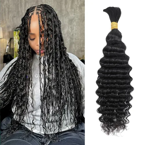Vista 43 de Extensiones de cabello humano afro rizado 4B 4C Afro Kinky a granel de cabello humano virgen sin procesar para mujeres, negro natural, 8 pulgadas