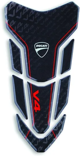 Ducati V4 V4 protección de tanque adhesivo negro. 97480171A