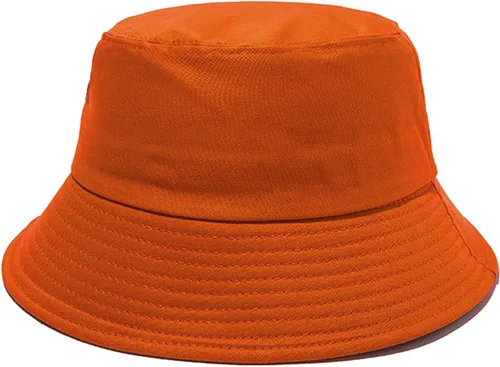 Vista 16 de NPJY Bucket Hat for Women Men Cotton Summer Packable Sun Beach Travel Cap Caqui liso.