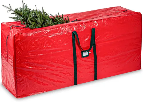 Vista 9 de (No fabricada en China) Bolsa de almacenamiento resistente para árbol de Navidad de 9 pies, se adapta a árboles artificiales de hasta 9 pies, asas