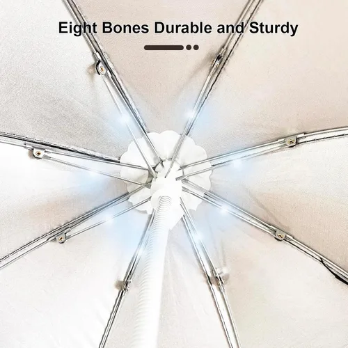 Vista 5 de Paraguas de Teléfono con Protección UV para Sol, Soporte Universal Ajustable con Ventosa Piggy para Teléfono Paraguas, Sombra Solar