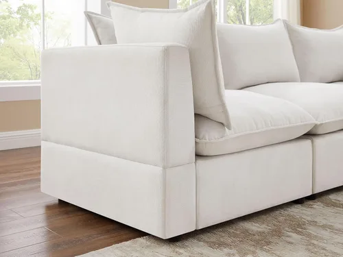 Vista 7 de VANOMi Sofá seccional modular, sofá seccional con cama para 6 plazas, sofá seccional modular para sala de estar, sofá cama-M