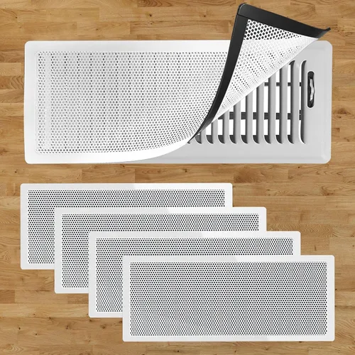 Vista 19 de 4 fundas magnéticas de ventilación blancas, cubiertas magnéticas de ventilación de 4 x 10 pulgadas con pantalla de malla para registros