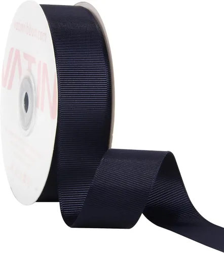 Vista 118 de VATIN Cinta de Grogrén Negra, 1-1/2" x 50 Yardas Continuas, Cinta de Grogrén de Poliéster Negra, Usar para Lazos de Bricolaje, Accesorios
