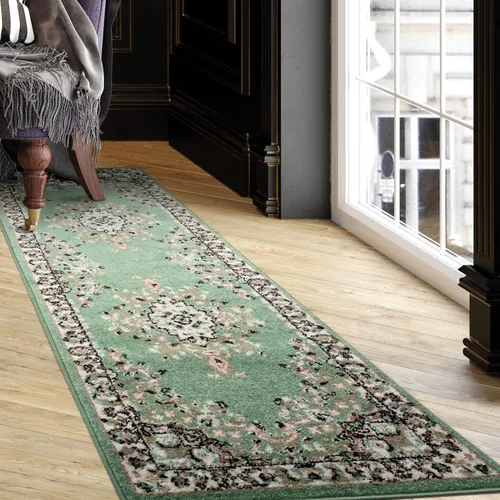 Vista 13 de Antep Rugs Alfombra oriental de 2 x 3 con medallón tradicional para interiores (beige crema, 2 pies x 3 pies)