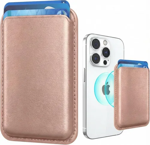 Vista 20 de Amzone Tarjetero de Cuero RFID Magnético Más Fuerte Compatible con Mag-Safe para iPhone 16 Series, Accesorios Mag-Safe que se Adhieren a las Series