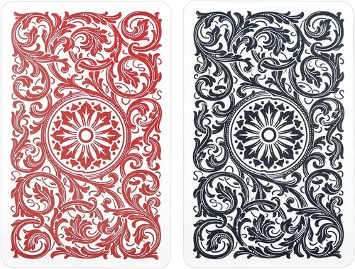 Vista 8 de Copag 1546 Design - Juego de cartas 100% de plástico, tamaño del puente (estrecho) rojo/negro (índice jumbo)