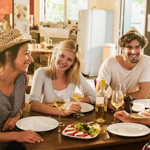 Vista 6 de Estante para botellas de vino – Soporte independiente para botellas de vino con mesa para cocina, bar, comedor o sala de estar – Estante para 25
