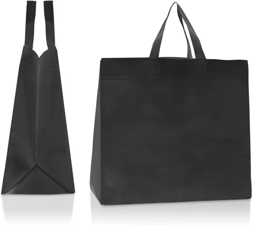 Vista 3 de Simply Cool Bolsas de comestibles reutilizables ecológicas de 12.6 x 6.3 x 11.8 pulgadas, resistentes y plegables, bolsas de compras a granel