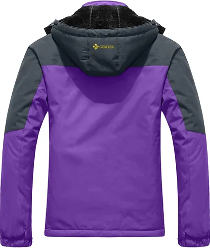 Vista 2 de GEMYSE - Chaqueta de esquí y nieve para mujer diseño impermeable y resistente al viento para invierno