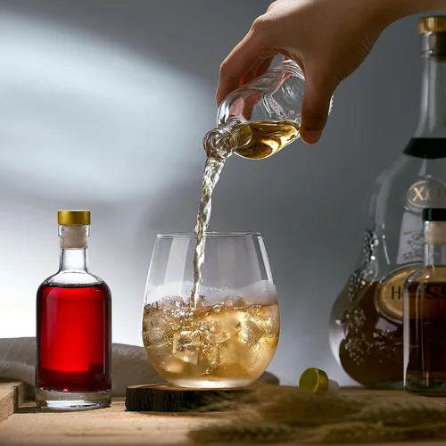 Vista 4 de Danmu Paquete de 20 botellas de vidrio con tapas, herméticas de 3 onzas, a prueba de fugas, base gruesa, botellas de vidrio de 3.4 fl oz con corcho