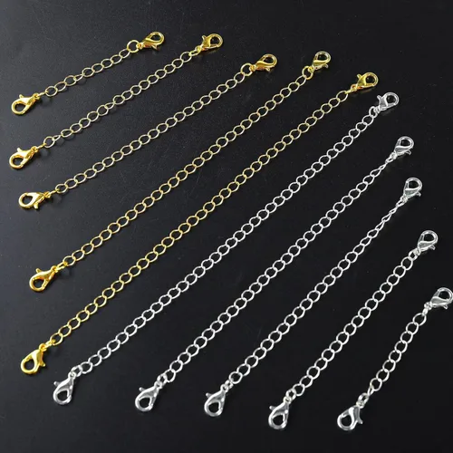 Vista 3 de winee 30 extensores de cadena para collares, extensores de collar para mujeres y niñas, extensores de cadena de acero inoxidable para joyería de 2