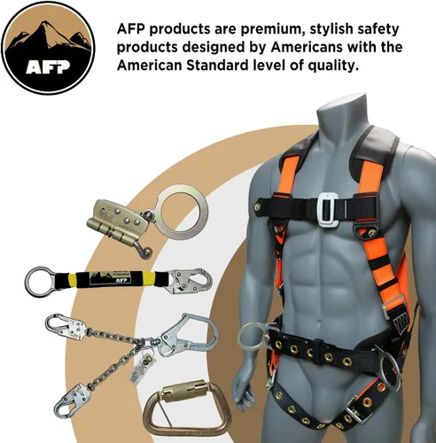 Vista 7 de AFP Extensión de anillo en D resistente de 18 pulgadas para protección contra caídas con gancho de presión y junta tórica. Cumple con OSHA/ANSI PPE