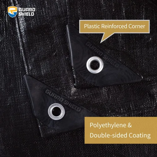 Vista 2 de GUARD SHIELD - Lonas impermeables, de polietileno, cuadradas, gruesas, resistentes a los rayos ultravioleta, con ojales, para exteriores, 12 x 24