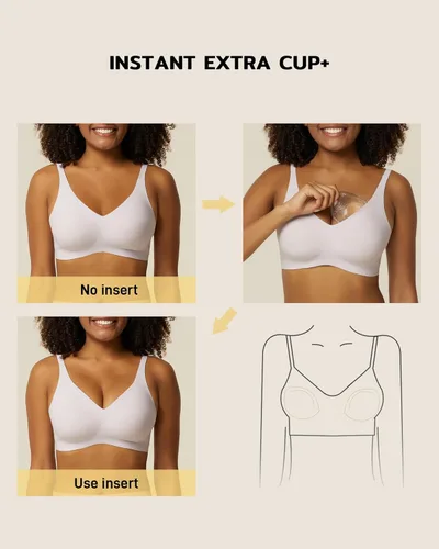 Vista 4 de Niidor Self-Adhesive Bra Pads Insert Removable Triangle Push Up Sticky Bra Cups Breast Lifter for Bikini Swimsuit (Nude)