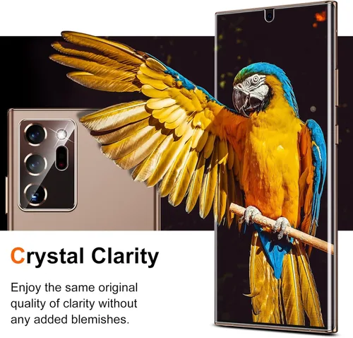Vista 3 de [Paquete de 2 + 2] UniqueMe compatible con Samsung Galaxy Note 20 Ultra de 6.9 pulgadas de poliuretano termoplástico suave [sin cristal] y protector
