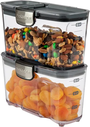 Vista 13 de Progressive International ProKeeper+ - Juego de recipientes organizadores herméticos de plástico transparente para almacenamiento de alimentos