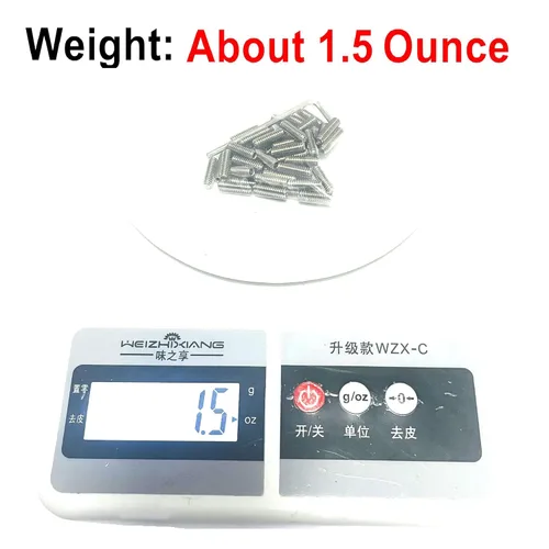 Vista 4 de Juego de 50 tornillos de fijación 8-32 x 1/2 pulgada de acero inoxidable 304 con cabeza Allen hexagonal y cavidad hexagonal, con llave Allen