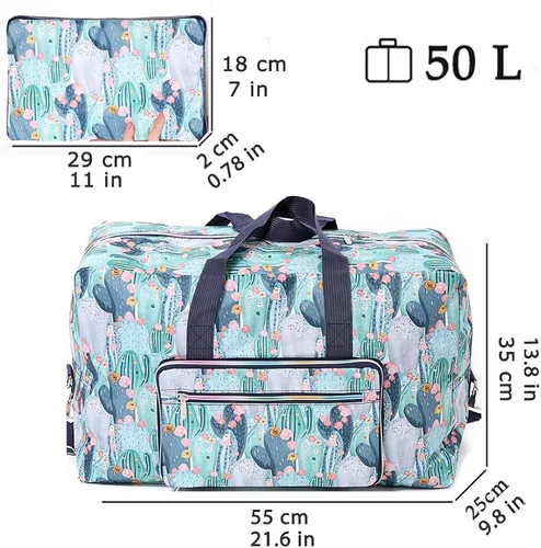 Vista 4 de Bolso de viaje plegable para mujeres y niñas, grande y adorable, impermeable, para escapadas de una noche o de fin de semana