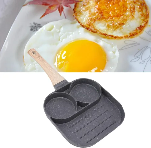 Vista 5 de Cyrank Sartén para huevos antiadherente, sartén de aluminio para tortillas, 2 tazas, sartén para panqueques, sartén para desayuno, panqueques