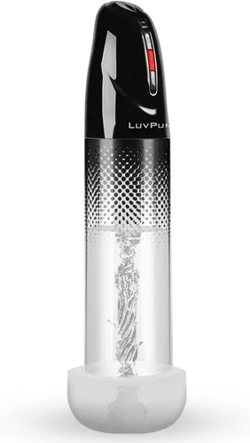 Vista 13 de LeLuv Bomba de vacío masculina iPump programable automática negra que registra tu nivel de vacío con cilindro transparente de 8 pulgadas de longitud