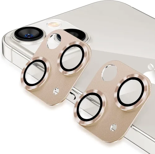Vista 13 de Korecase - Protector de lente de cámara para iPhone 14 / iPhone 14 Plus, cubierta de metal para cámara, película de metal de aluminio de dureza 9H