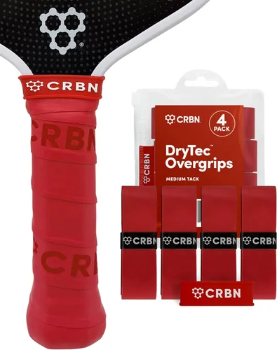Vista 8 de CRBN Pickleball - Overgrips Drytec™ - Cinta adhesiva para pala de pickleball - Absorbe el impacto y la humedad - Pack de 4