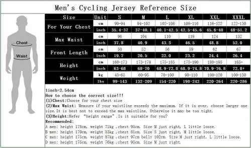 Vista 3 de Cycling Jerseys Men Set, Breathable Bicycle Suit Mountain Bike Clothes Biking Jersey Quick Dry