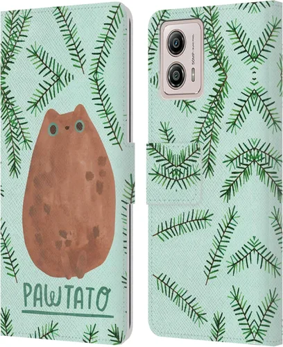 Vista 9 de Head Case Designs Officially Licensed Planet Cat Avocato Puns Leather Book Wallet Case Cover Compatible with Motorola Moto G53 5G