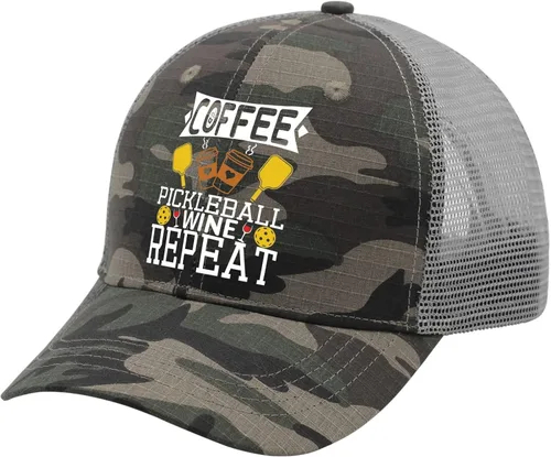 Vista 2 de devor Hat Coffee Pickleball Wine Repeat Baseball Cap, Graphic Baseball Caps for Women