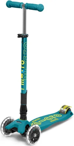 Vista 13 de Micro Kickboard – Maxi Deluxe plegable LED – Triciclo, inclinarse para dirigir, plegable para llevar – Micro patinete suizo diseñado para niños