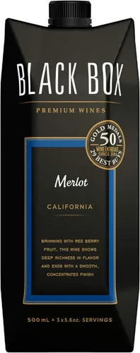 Merlot de Caja Negra, Pack de 500 ml