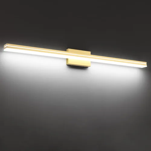 Vista 45 de SineRise - Lámparas LED modernas para tocador de baño (40,6 cm, 3000K/4000K/6000K, regulables), lámparas de pared modernas de acrílico cromado