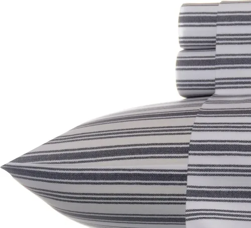 Vista 49 de Nautica - Sábanas, juego de ropa de cama de percal de algodón con funda de almohada a juego, vigorizante y fresco, bolsillo profundo