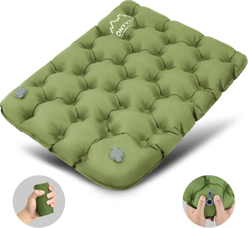 Vista 23 de ONTYZZ Cojín inflable para asiento de avión, ligero 2 piezas Negro