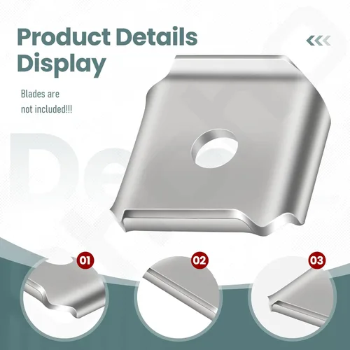 Vista 3 de Ohoho Adaptadores de cuchillas de acolchado dobles X-Blade para todas las cuchillas de cortacésped comerciales Ctandard, (se adapta a XB2 y XB3)