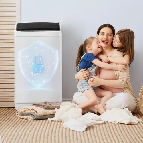 Vista 8 de Winado Lavadora completamente automática, lavadora portátil de carga superior de 17.8 libras con bomba de drenaje, 8 programas de lavado, 5 agua