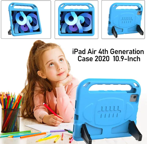 Vista 6 de LTROP Funda para iPad Air de 54 generación (20222020), iPad Pro 11 2022202120202018, protector de pantalla integrado, funda para niños con soporte a