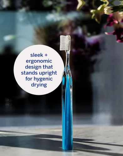 Vista 3 de Supersmile Crystal Collection - Cepillo de dientes blanqueador con mango ergonómico, cepillo patentado de cerdas de nailon suave de 45° para adultos