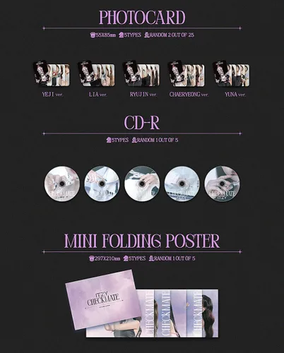 Vista 3 de ITZY - CHECKMATE Standard Edition CHAERYEONG Cover incl Pre-Order Benefit Extra Photocards