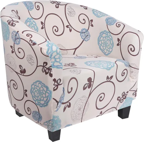Vista 20 de SearchI Funda elástica para silla club, fundas elásticas para sillas barrel de color sólido, fundas para sillas tub de spandex, funda de sofá