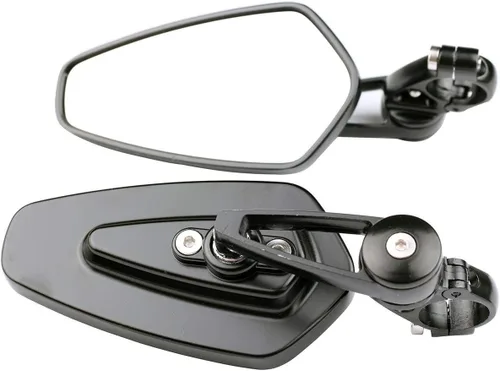 1 Pair Arrow Black CNC Handlebar Bar End Motorcycle Mirrors Compatible for 2017 Kawasaki Ninja H2R