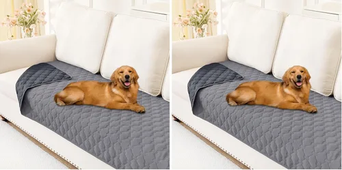 Vista 51 de Smiry Funda Manta Impermeable para Cama de Perro, Manta Suave Reversible para Mascotas, Lavable a Prueba de Fugas, Funda para Gatos y Perros