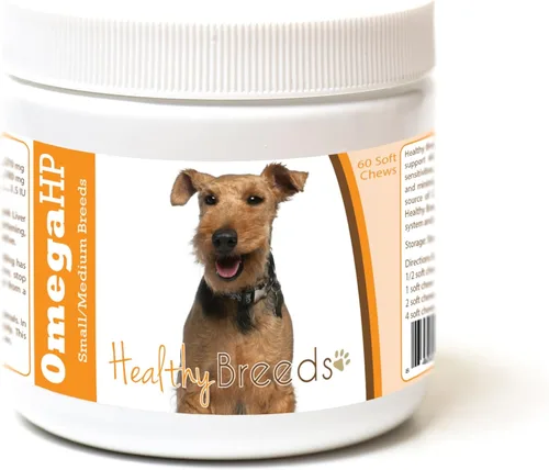 Vista 179 de Healthy Breeds Affenpinscher Omega HP - Masticables suaves para piel y pelaje, 60