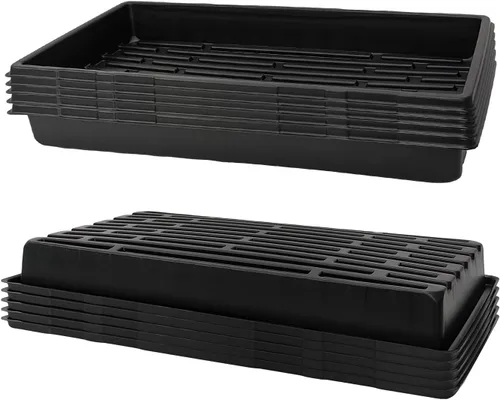 RooTrimmer Paquete de 10 bandejas 1020, bandejas extragruesas y resistentes para iniciar semillas, sin agujeros, sin fugas, planos, reutilizables